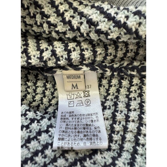 Beauty&Youth United Arrows Mens M Gray Textured Relaxed Jacquard Knit Polo - Picture 6 of 9